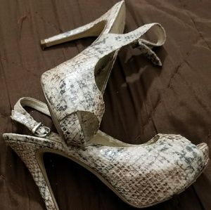 ALDO snakeskin sling-back heel